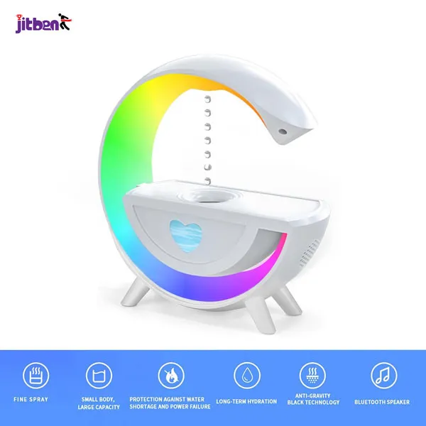 Anti-Gravity Water Drop Humidifier & Bluetooth Speaker with LED Atmosphere Light - Image 2