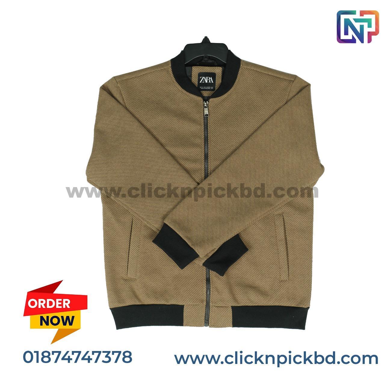 Zara Textured Bomber Jacket | Premium Wool Blend (Multi-Color)