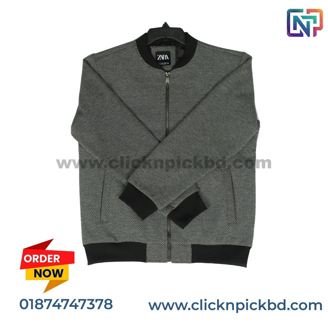 Zara Textured Bomber Jacket | Premium Wool Blend (Multi-Color) - Image 3